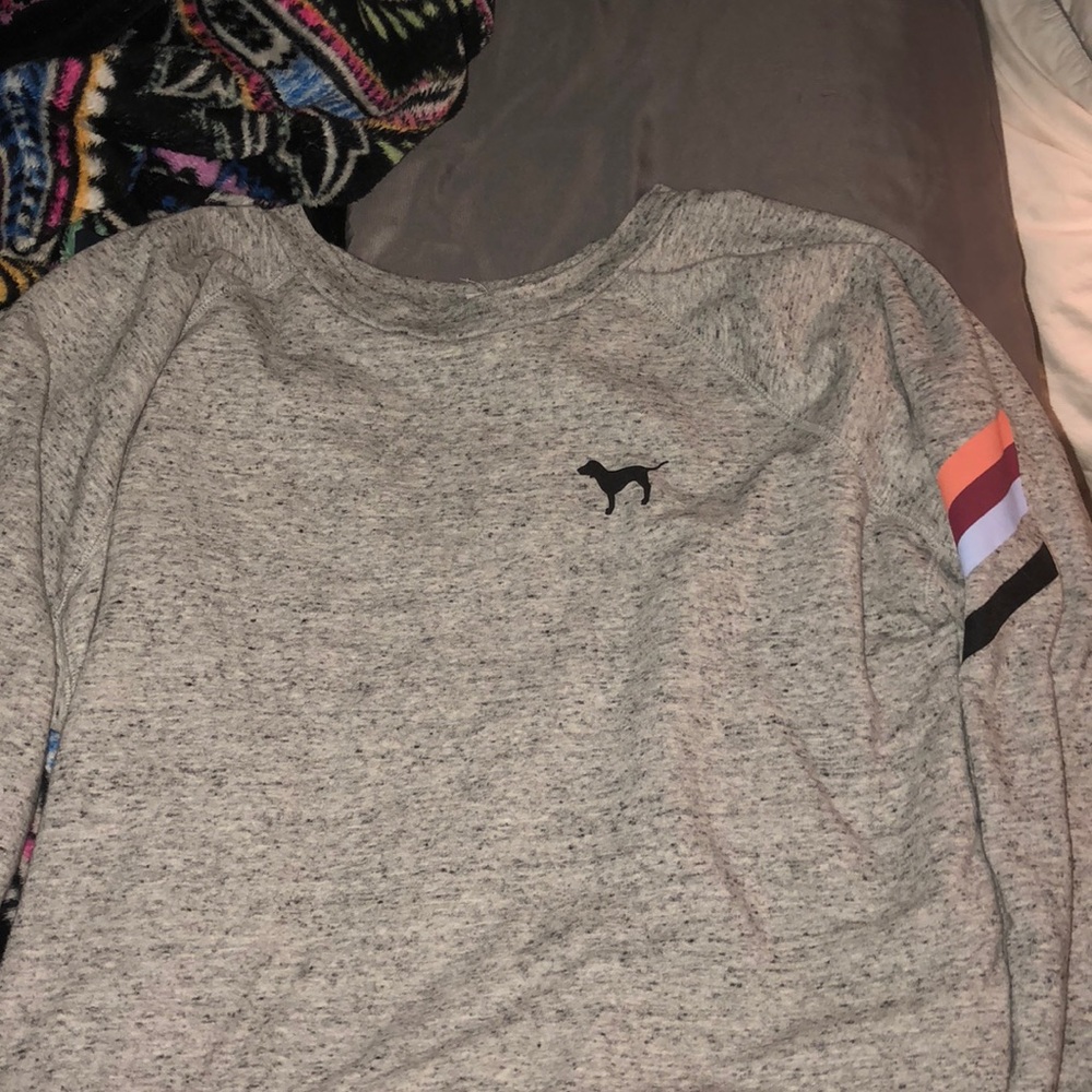 pink vs gray sweater